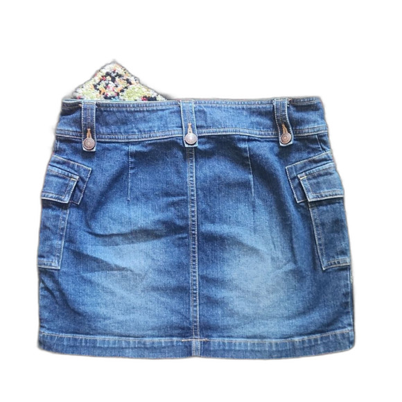 Y2K denim Miniskirt Sz 4 - Picture 2 of 3